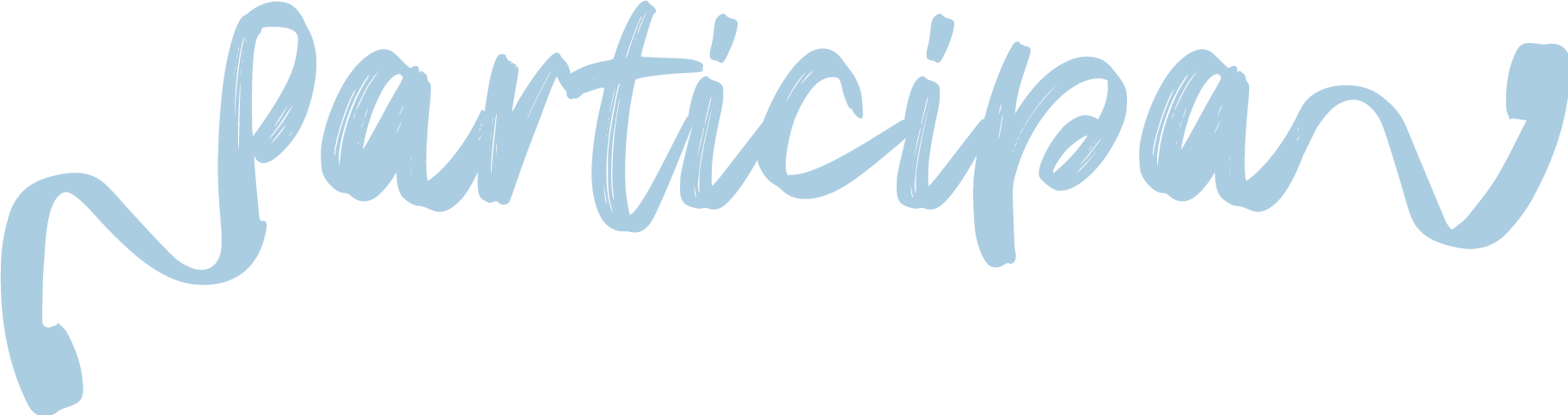 Imagen de letras con la palabra "Participa"